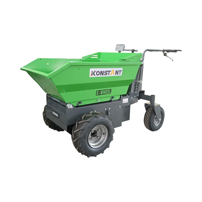 500kg 48V Elektrikli el arabası 360 ° dönen hidrolik devrilme mini duman